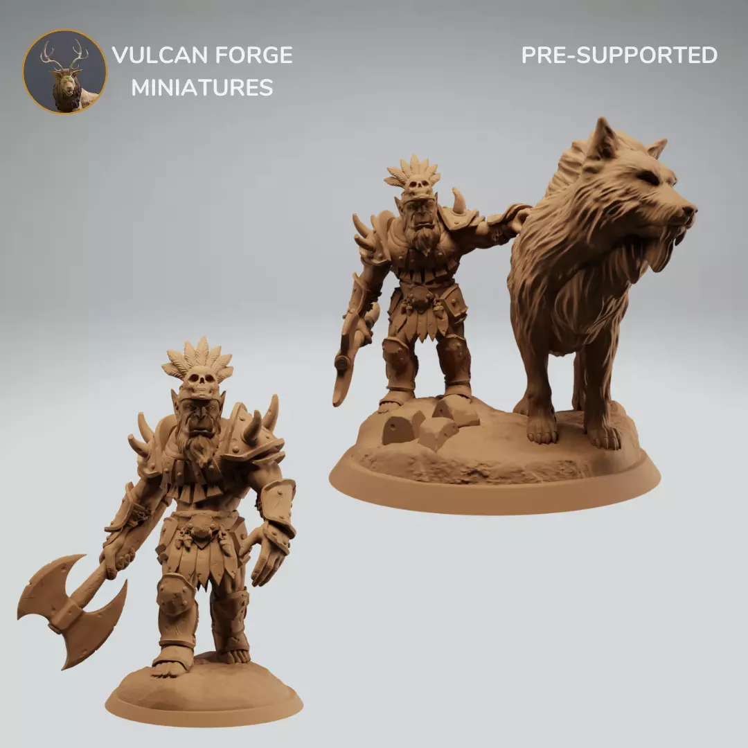 Orc Warchief Orc with greataxe Bundle 3D print model_0