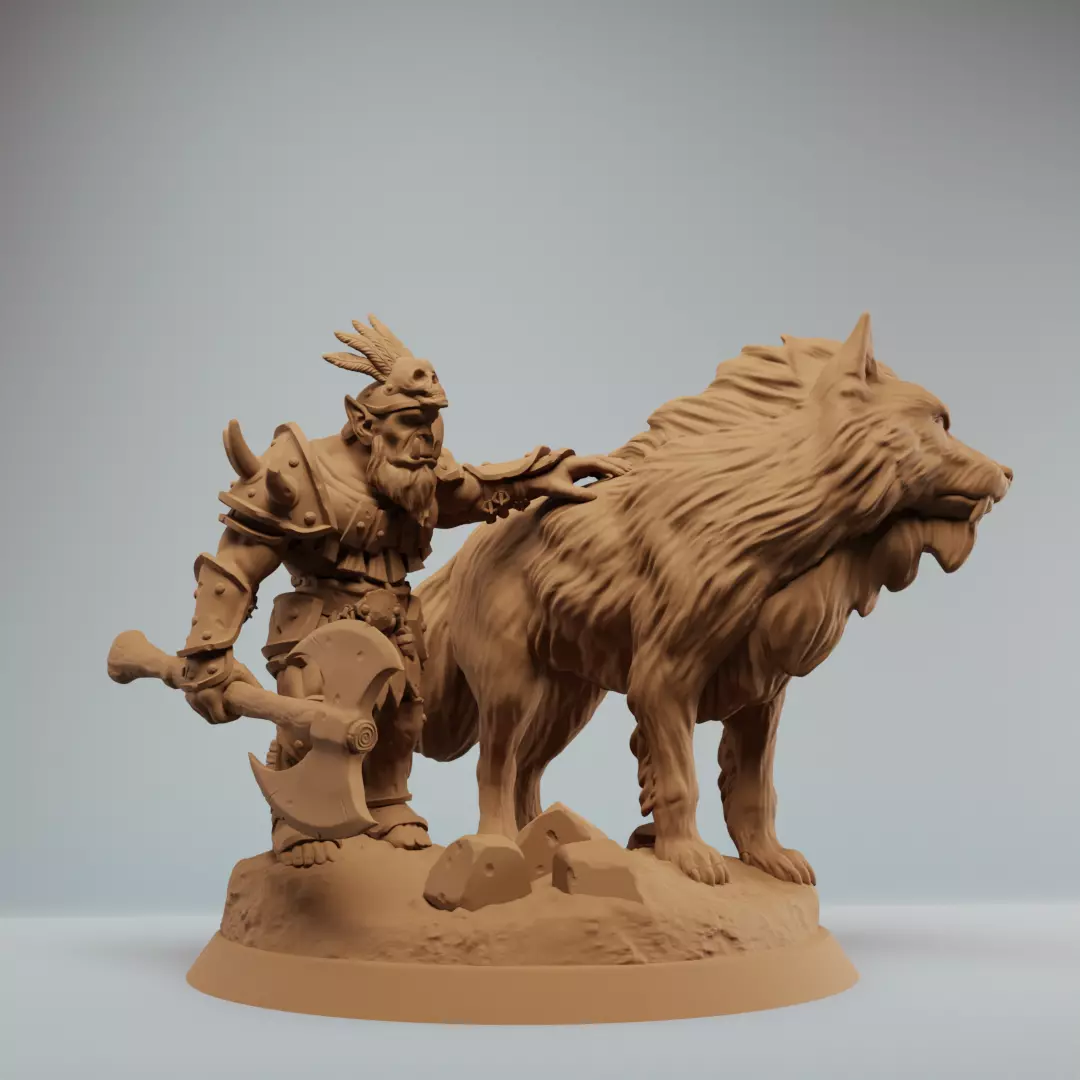 Orc Warchief Orc with greataxe Bundle 3D print model_1