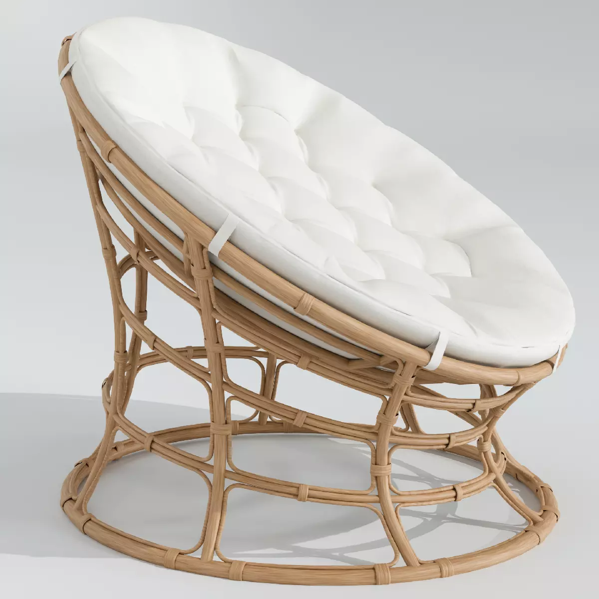 Wicker Armchair 3D model_1