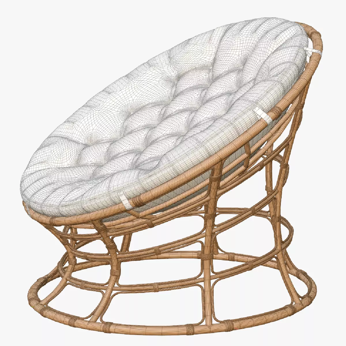 Wicker Armchair 3D model_5