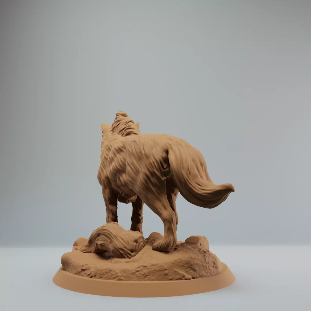Dire Wolf Giant Fantasy Wolf Bundle 3D print model_5