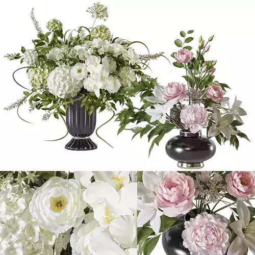 Flower Set 123 Free 3D model