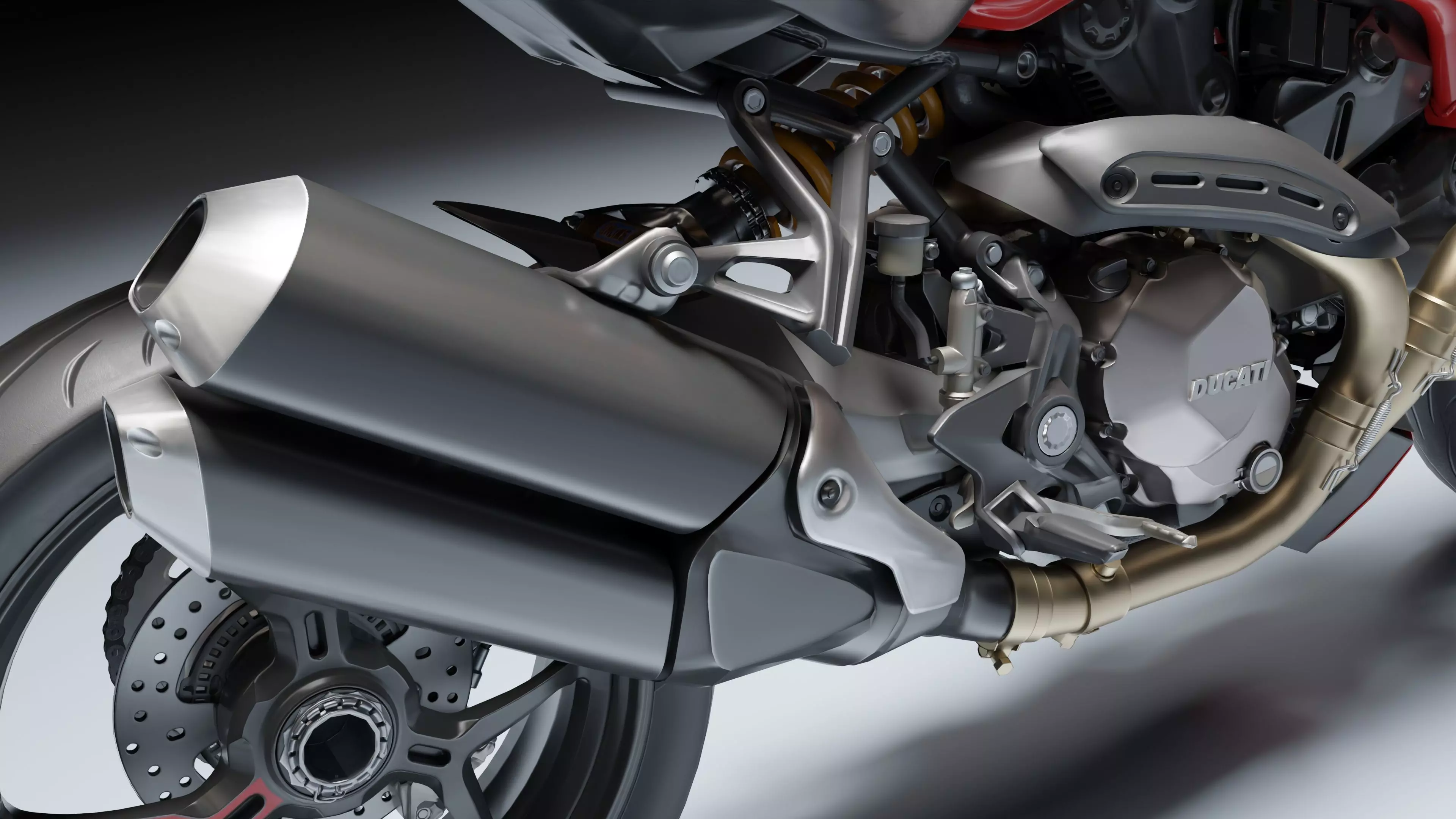 Ducati Monster 1200 S 2020 Low-poly 3D model_20