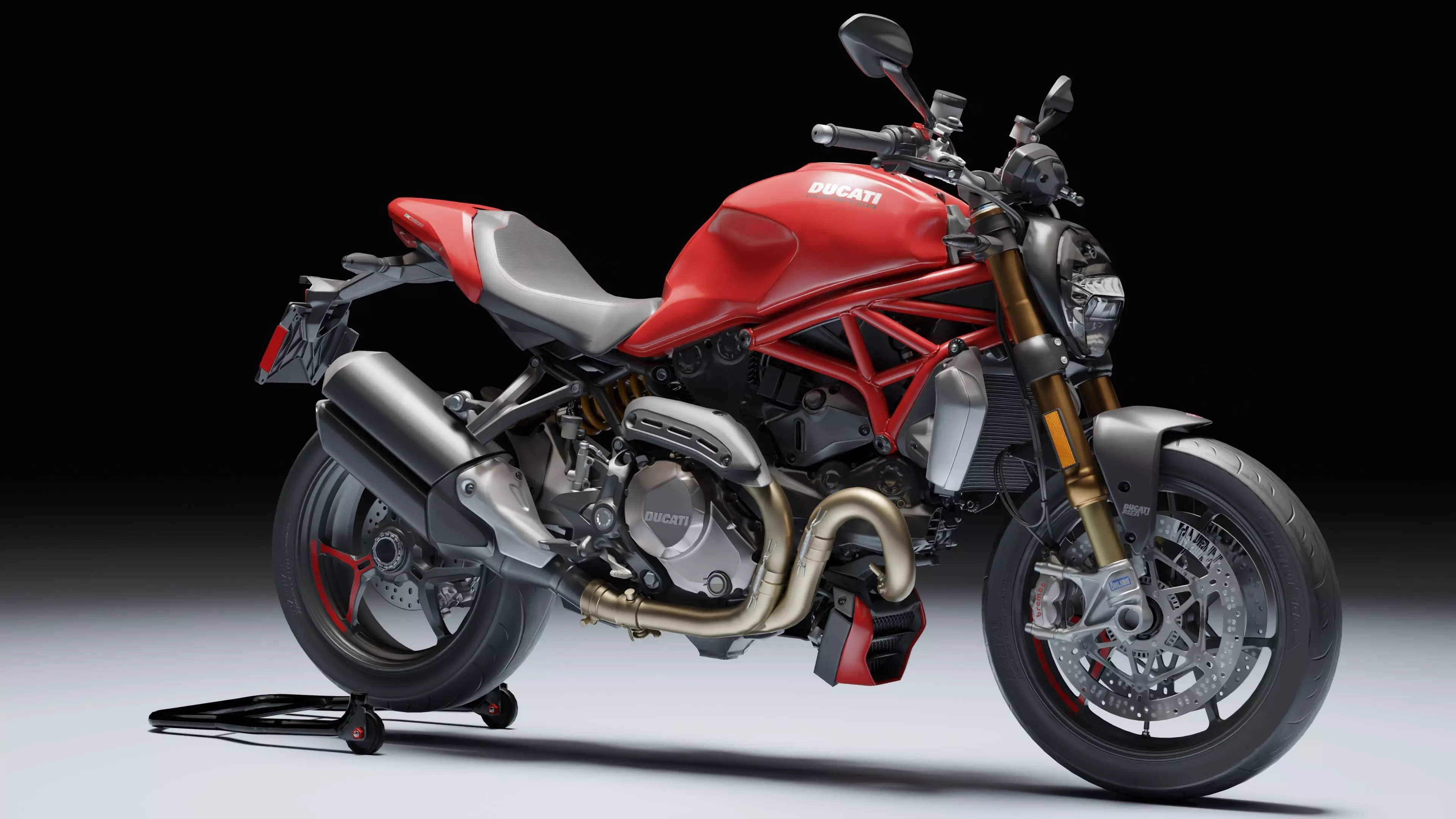 Ducati Monster 1200 S 2020 Low-poly 3D model_1