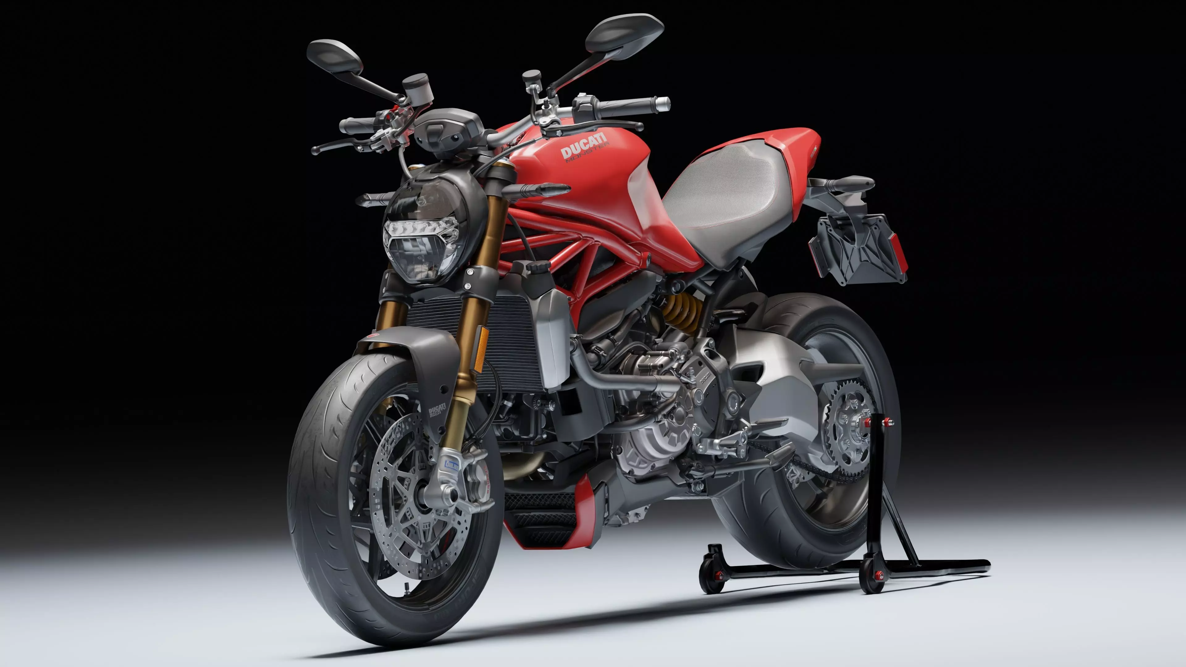 Ducati Monster 1200 S 2020 Low-poly 3D model_6