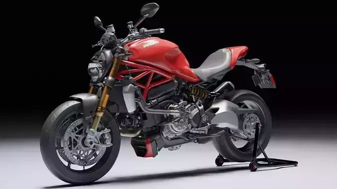Ducati Monster 1200 S 2020 Low-poly 3D model