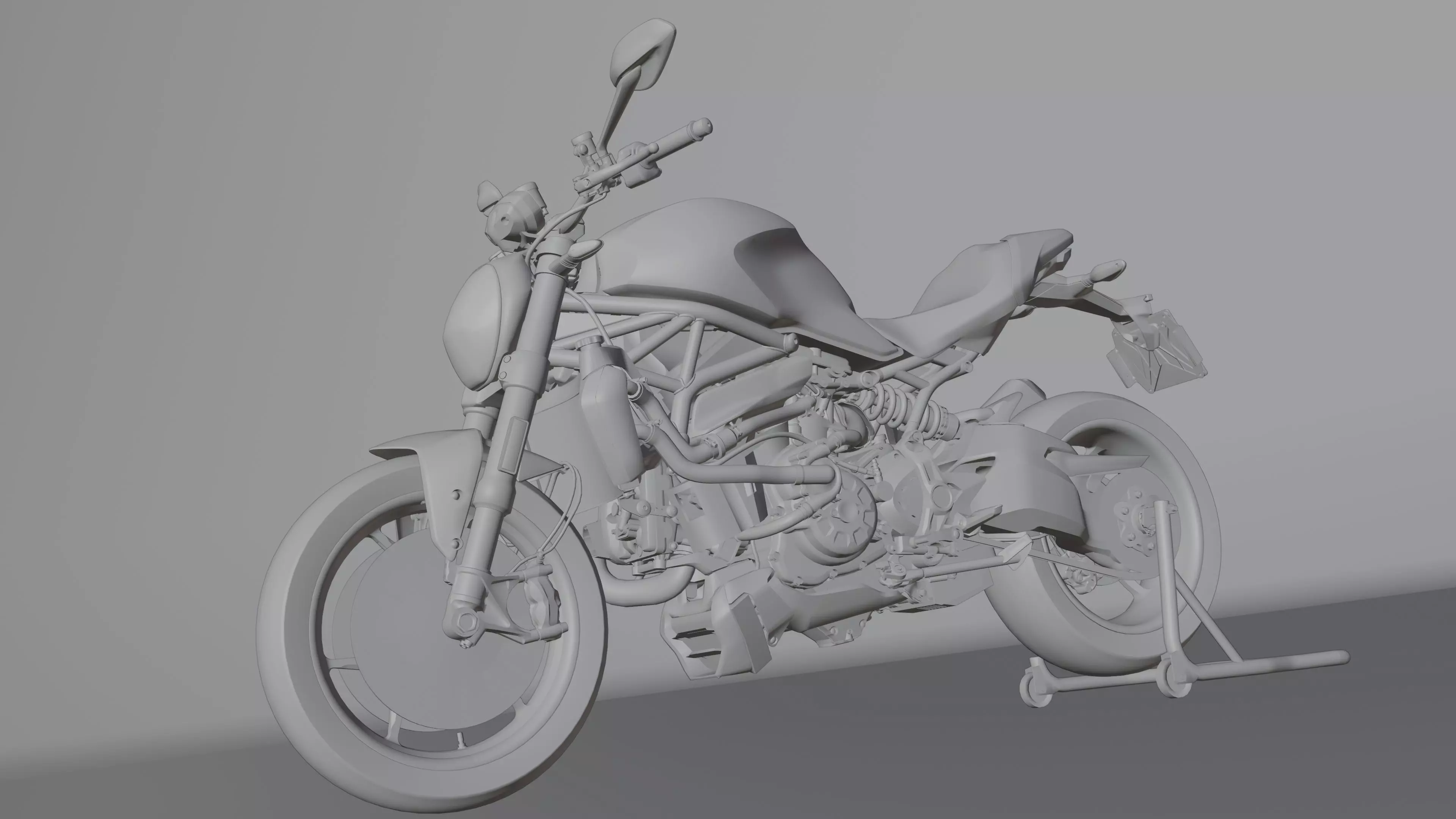Ducati Monster 1200 S 2020 Low-poly 3D model_24