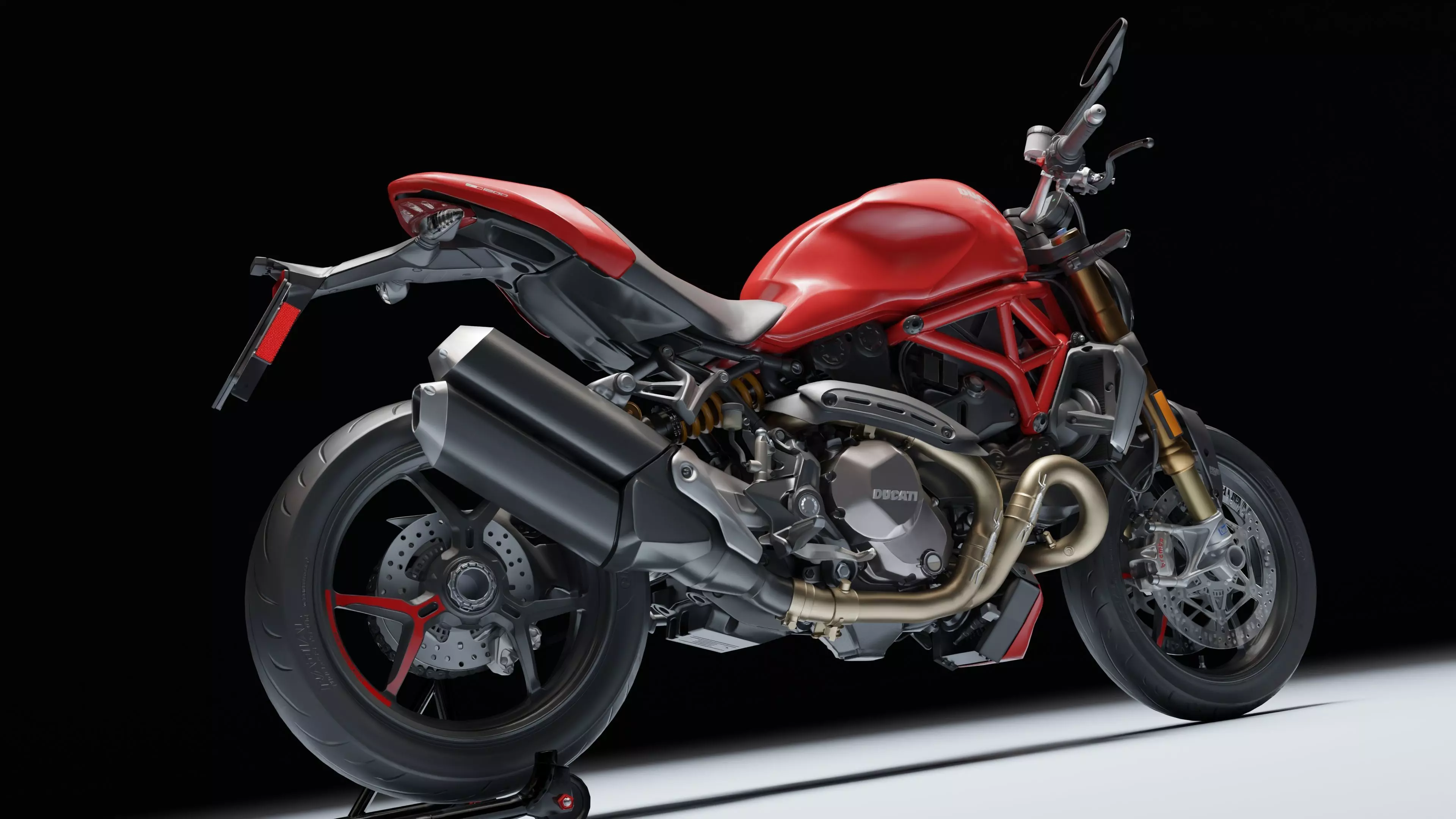 Ducati Monster 1200 S 2020 Low-poly 3D model_21