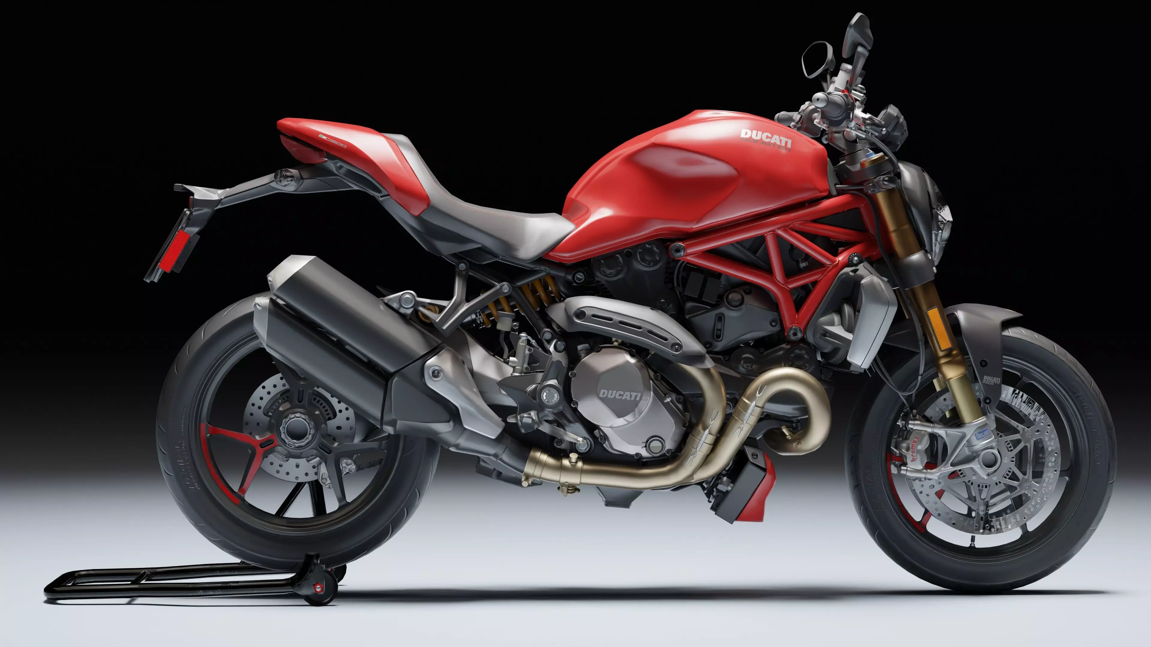 Ducati Monster 1200 S 2020 Low-poly 3D model_2