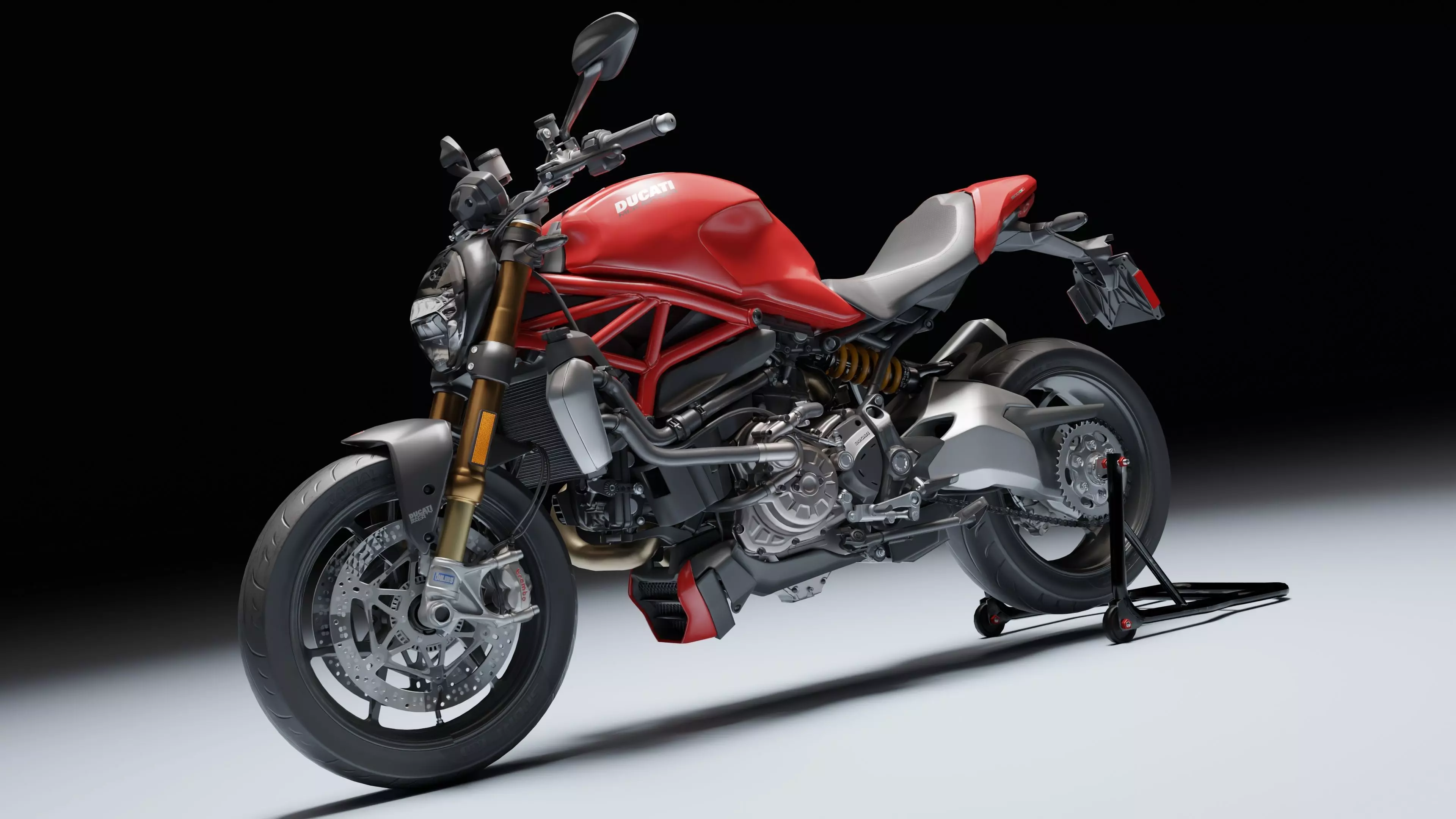 Ducati Monster 1200 S 2020 Low-poly 3D model_5