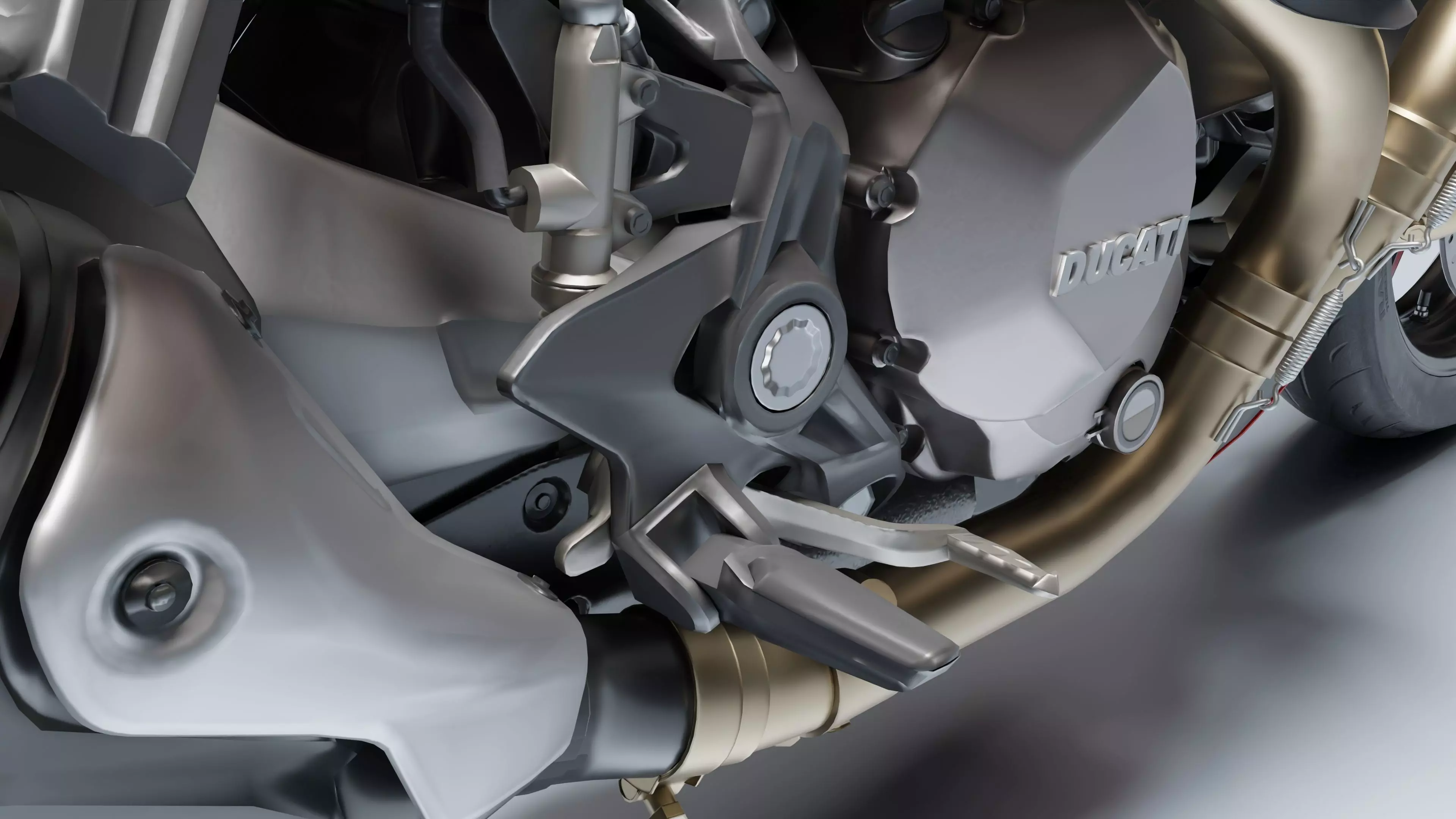 Ducati Monster 1200 S 2020 Low-poly 3D model_15