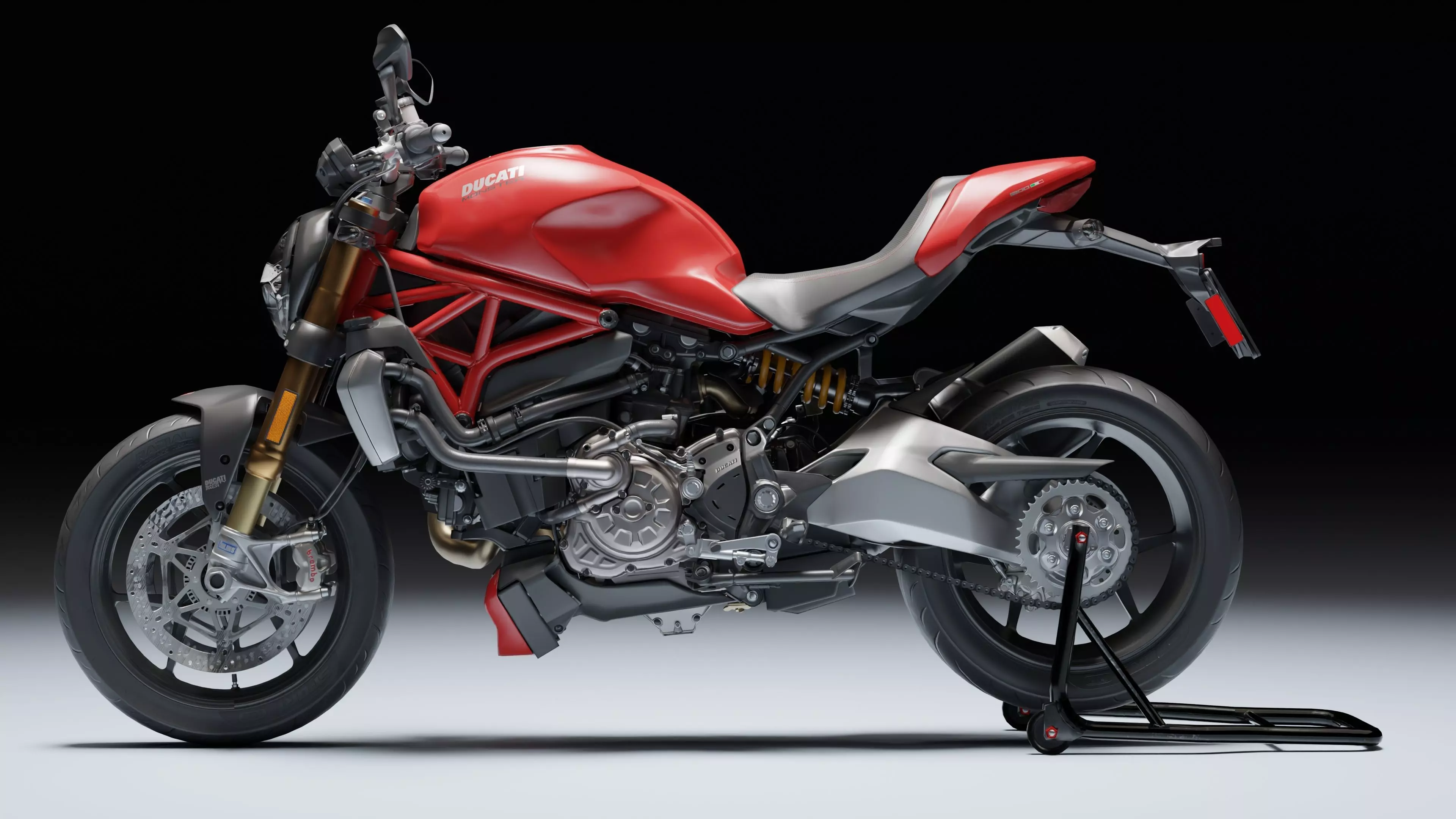 Ducati Monster 1200 S 2020 Low-poly 3D model_3