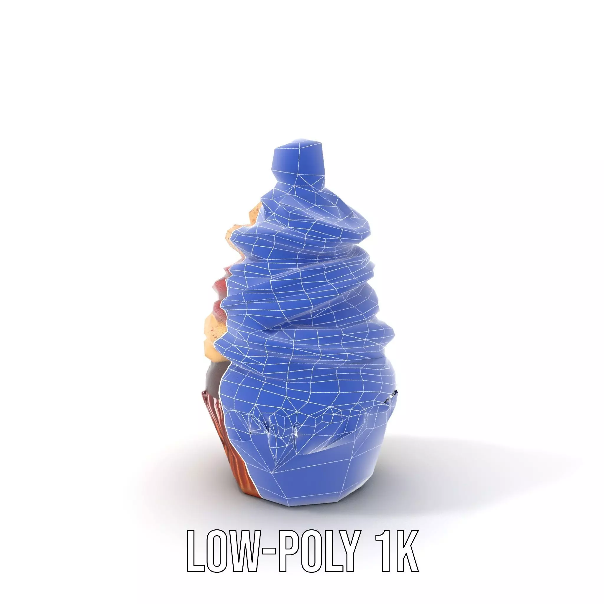 Cherry Swirl Cupcake model pack Low-poly 3D model_29