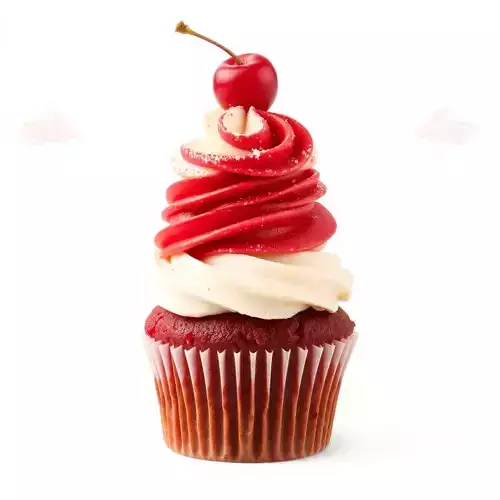 Cherry Swirl Cupcake model pack Low-poly 3D model 2