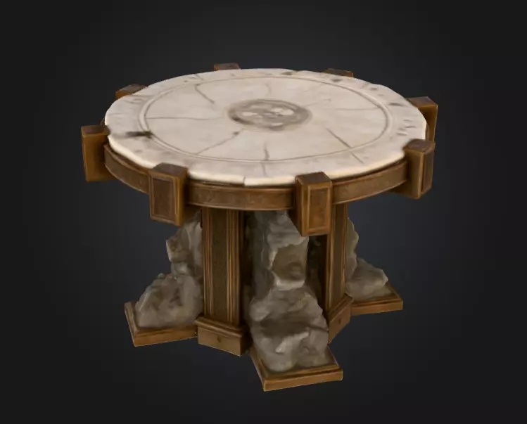 Altar of the Abbess Low-poly 3D model_1