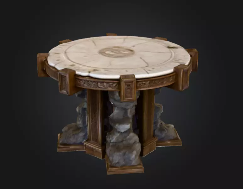 Altar of the Abbess Low-poly 3D model_10