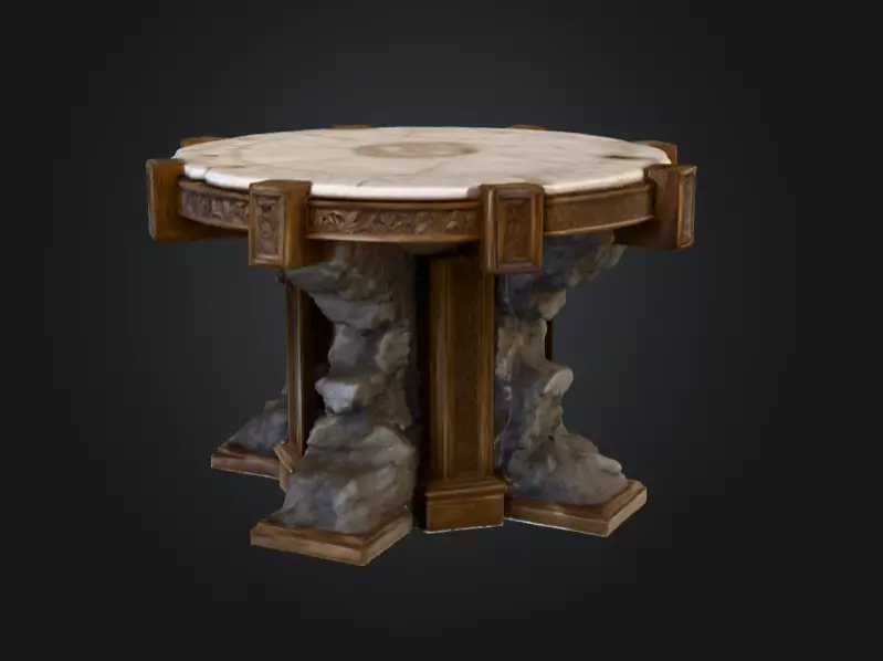 Altar of the Abbess Low-poly 3D model_3
