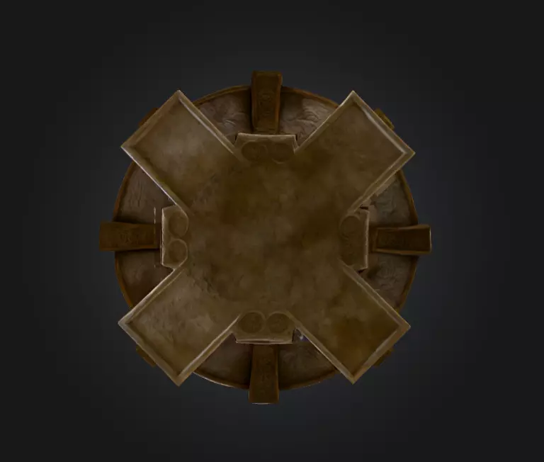 Altar of the Abbess Low-poly 3D model_6