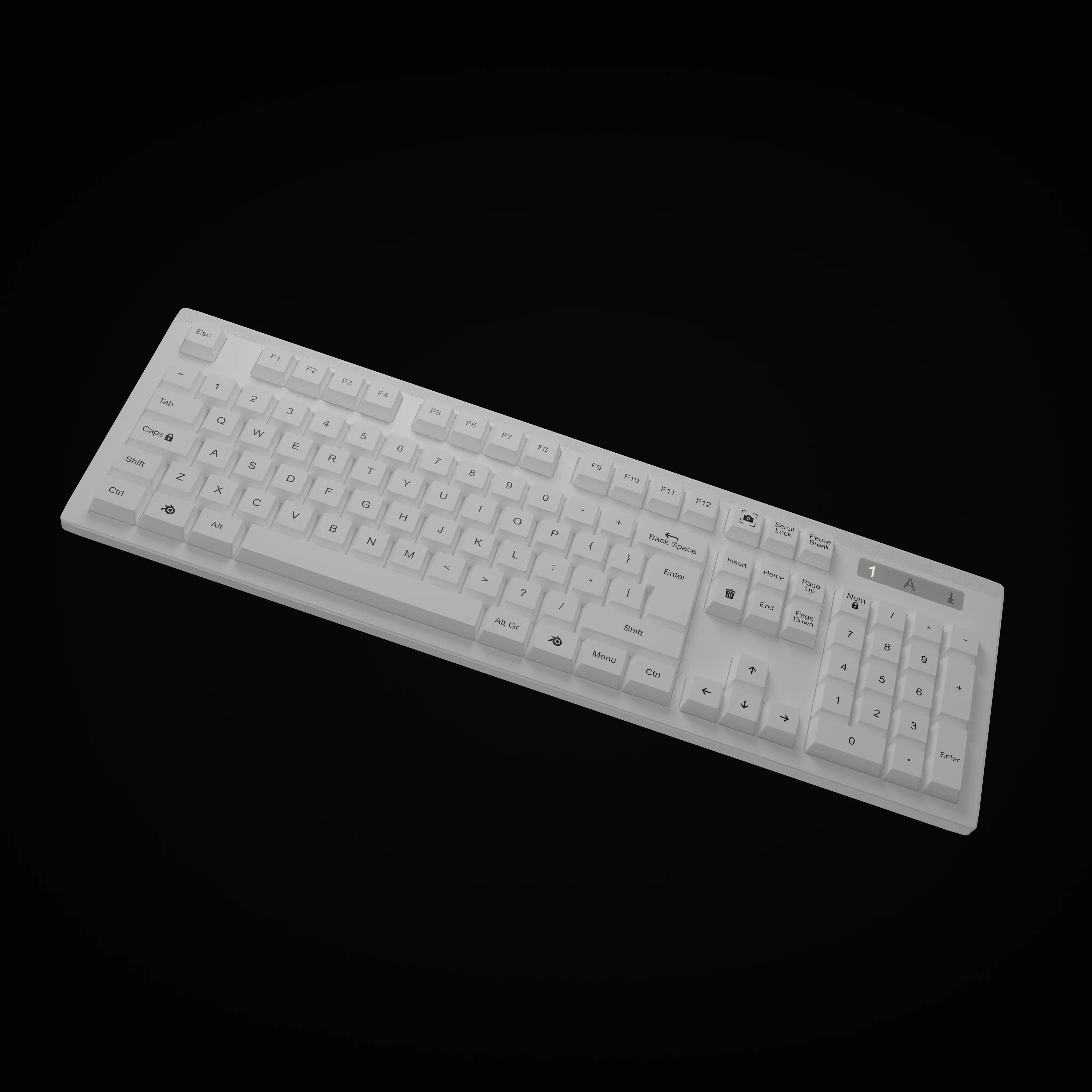 Realistic  Keyboard  High Poly 3D Model 3D model_0