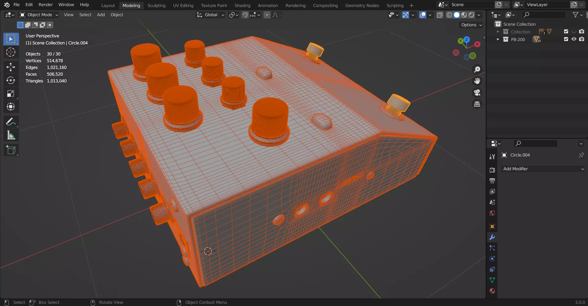 BOSS - effects pedals RB-200 3D model_10