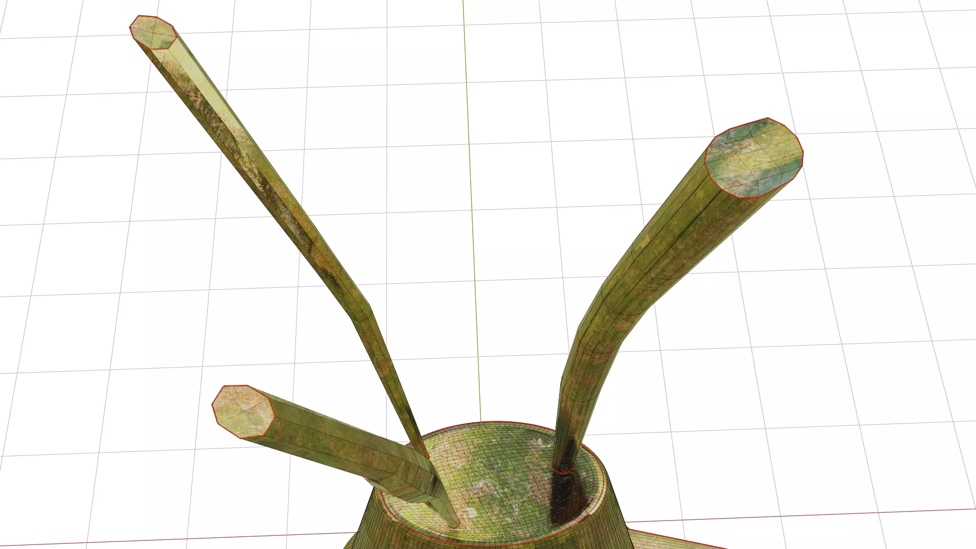 Chinese ancient style metal cup in tree leaf color Low-poly 3D model_10