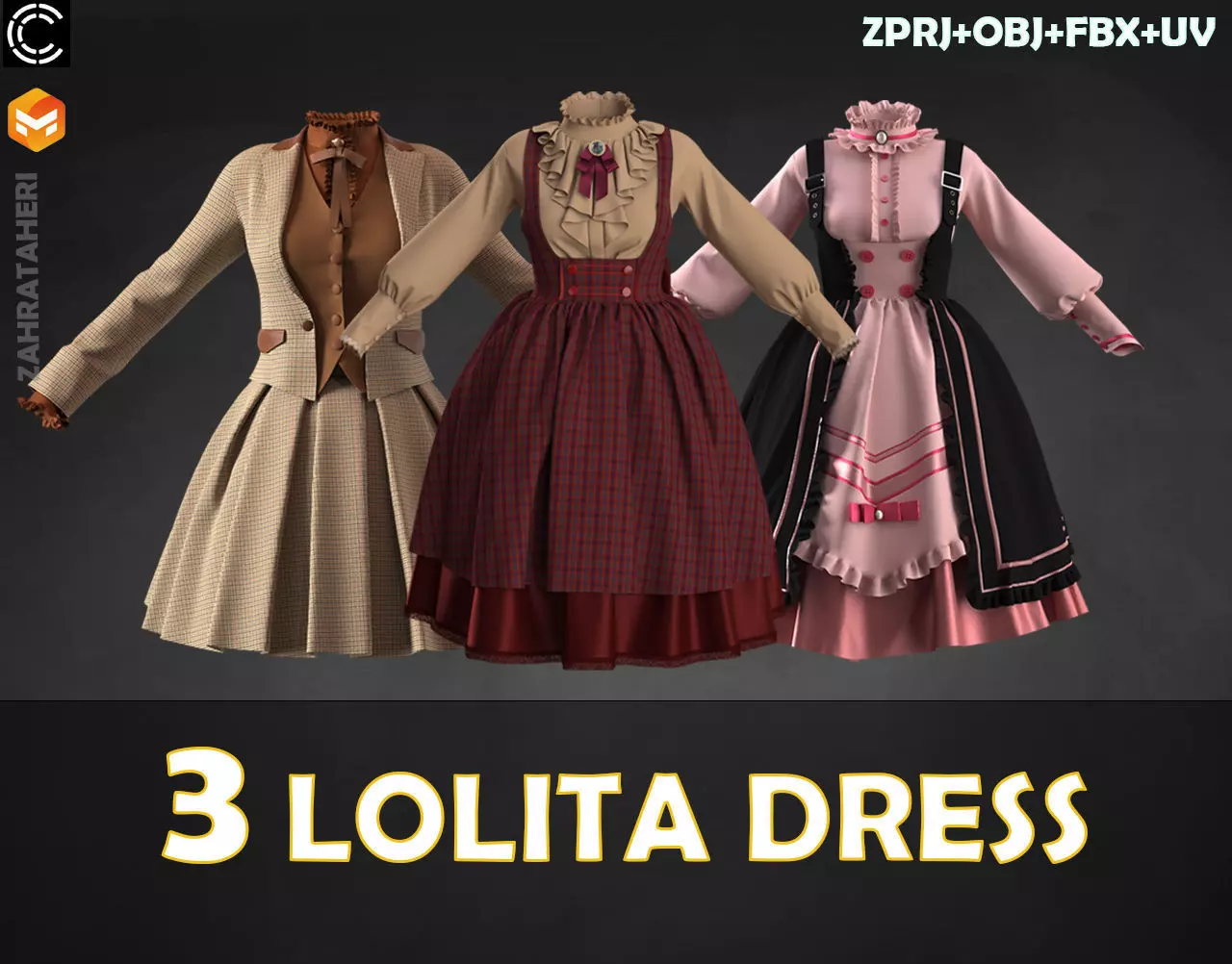 3 LOLITA DRESS 3D model