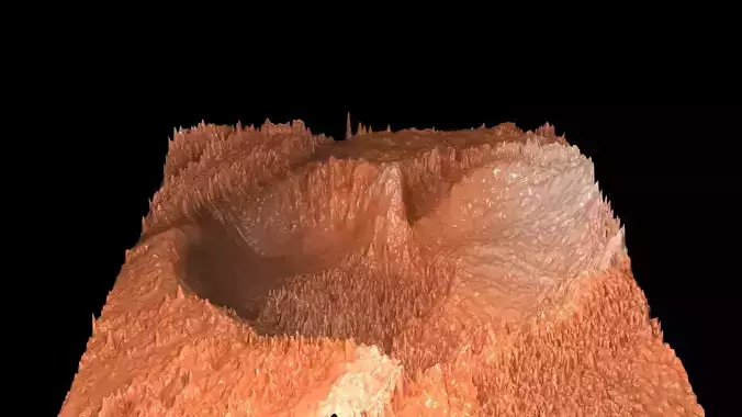 Heart Shaped Crater 3D model
