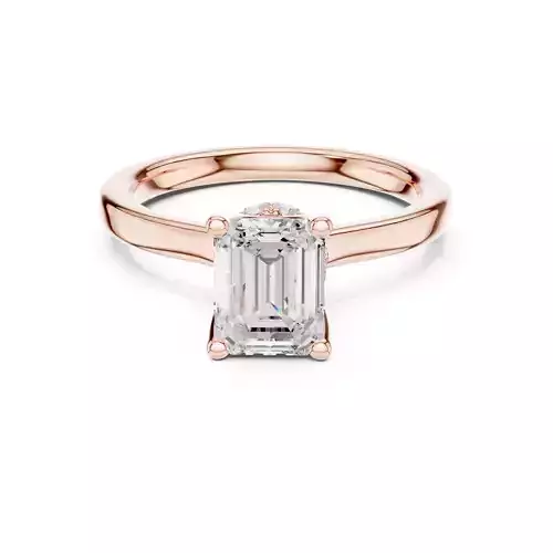 Emerald Cut Bow Hidden Halo Diamond Engagement Ring File Video