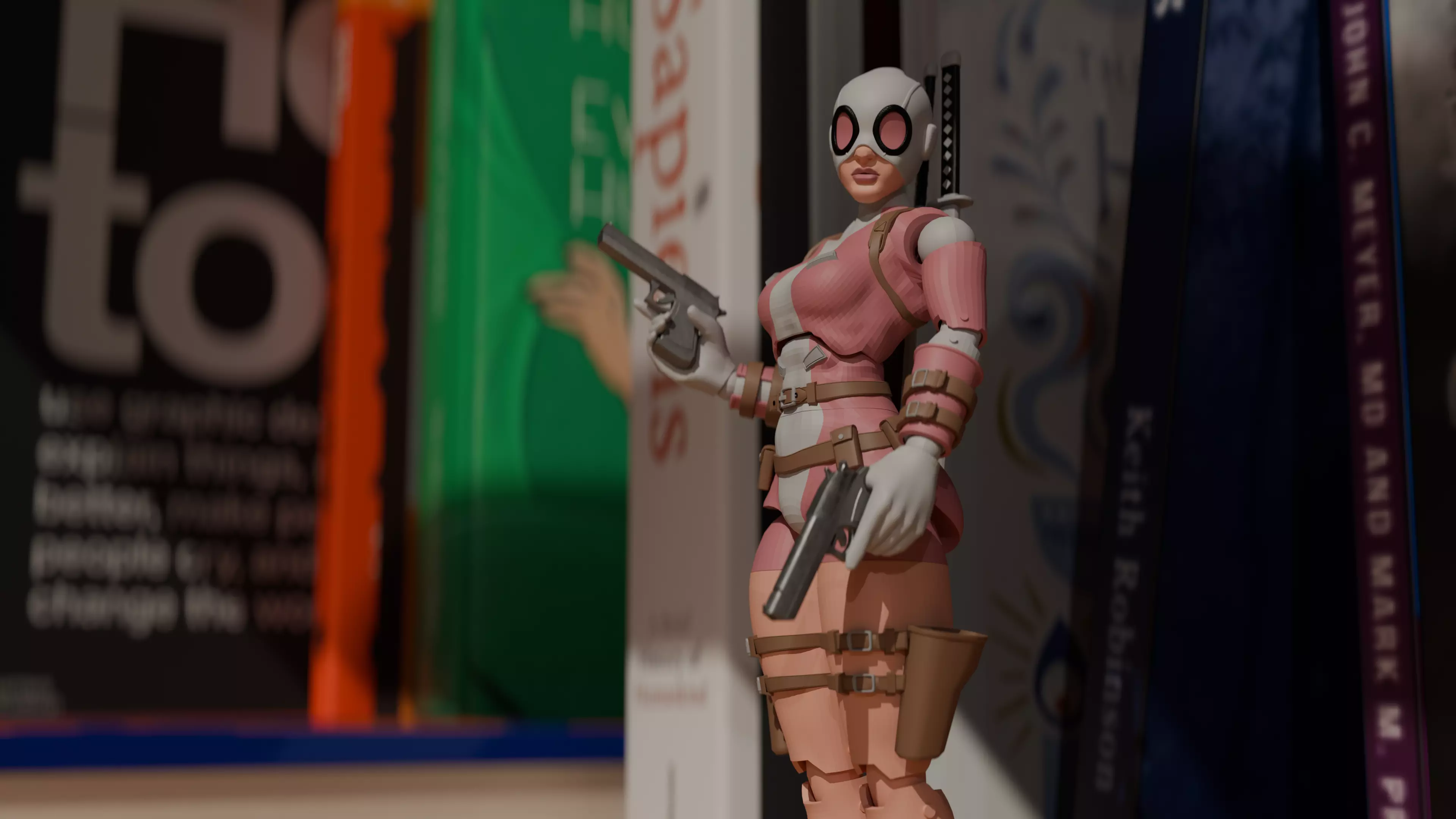 Gwenpool Articulated Marvel Figure 3D print model_2