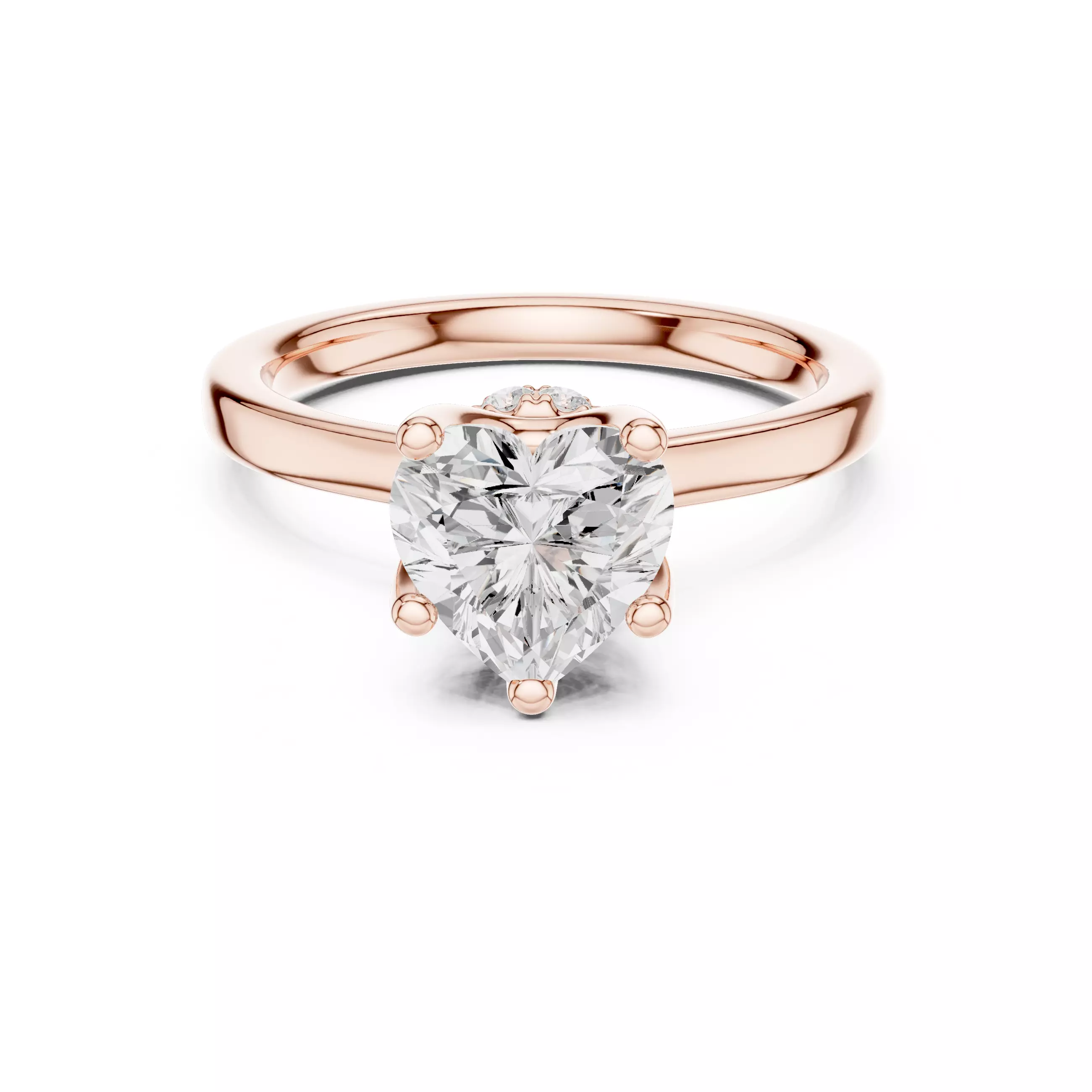 Heart Cut Bow Hidden Halo Engagement Love Ring 3DM STL Video 3D print model
