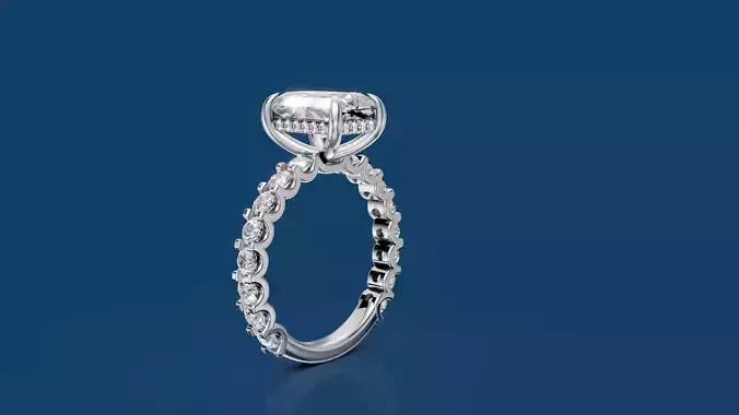 Radiand shape engagement ring