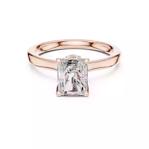 Radiant Cut Bow Hidden Halo Engagement Ring 3DM STL Video