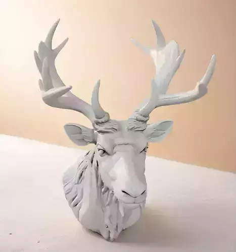 Elk Head Bust 3D Model - STL Printable Wildlife