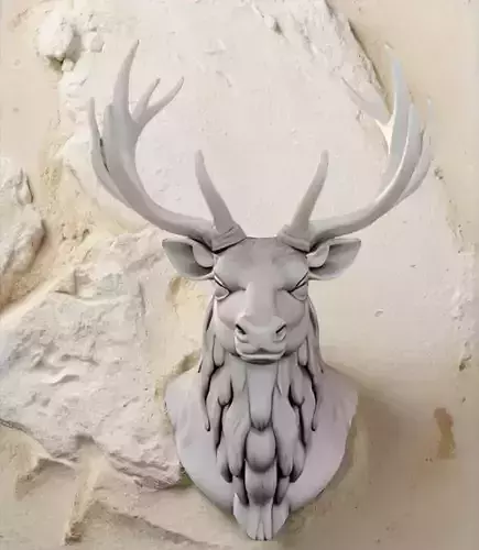 Elk Head Bust 3D Model - STL Printable Wildlife