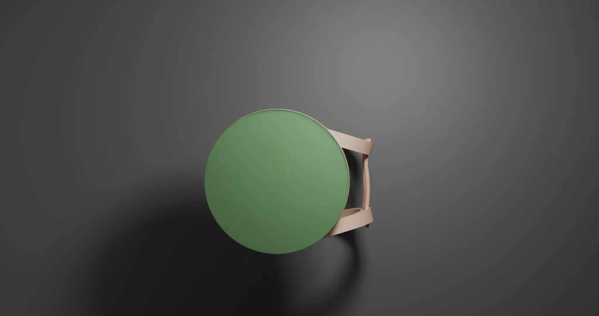 High Poly Wooden Side Table with Glass Top 3D Furniture Model Low-poly 3D model_4