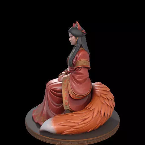 2154  Fox Spirit Woman in Pu Song Ling Style  magic 3D print model_7
