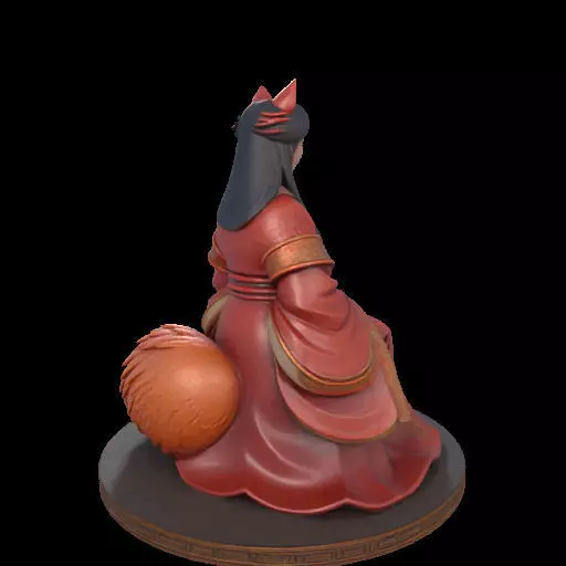 2154  Fox Spirit Woman in Pu Song Ling Style  magic 3D print model_16