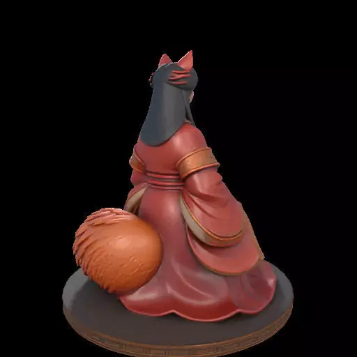 2154  Fox Spirit Woman in Pu Song Ling Style  magic 3D print model_17