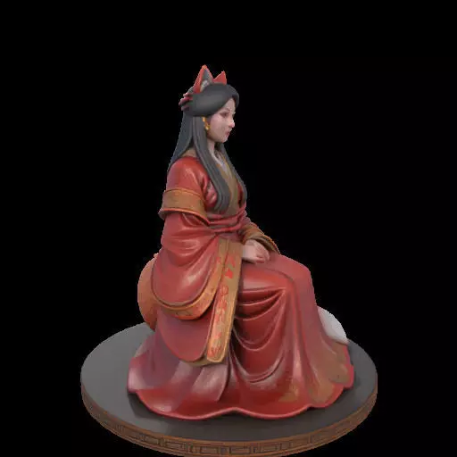 2154  Fox Spirit Woman in Pu Song Ling Style  magic 3D print model_11