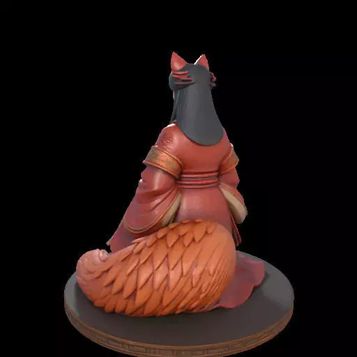 2154  Fox Spirit Woman in Pu Song Ling Style  magic 3D print model_24