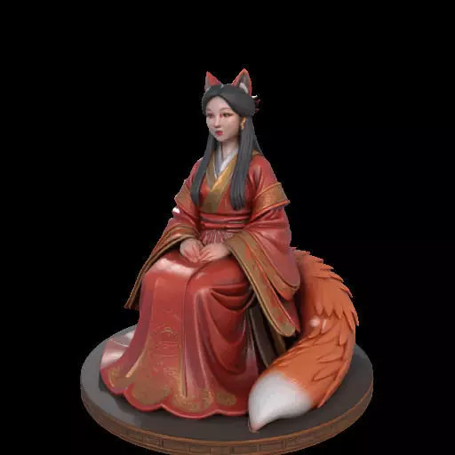 2154  Fox Spirit Woman in Pu Song Ling Style  magic 3D print model_31