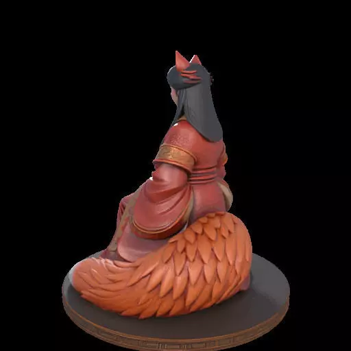 2154  Fox Spirit Woman in Pu Song Ling Style  magic 3D print model_26