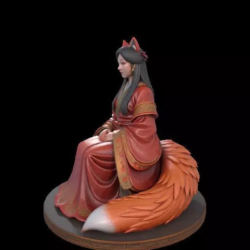 2154  Fox Spirit Woman in Pu Song Ling Style  magic 3D print model_18