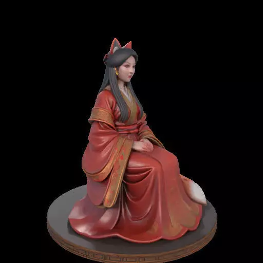 2154  Fox Spirit Woman in Pu Song Ling Style  magic 3D print model_10