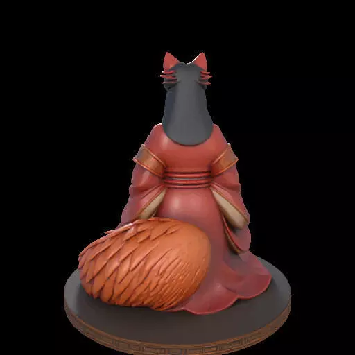 2154  Fox Spirit Woman in Pu Song Ling Style  magic 3D print model_22
