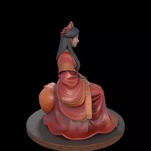 2154  Fox Spirit Woman in Pu Song Ling Style  magic 3D print model_13