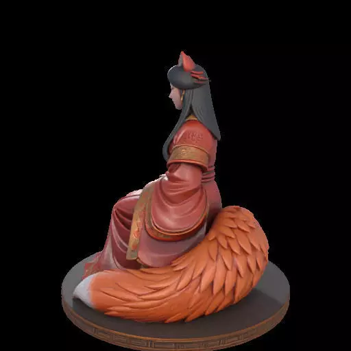 2154  Fox Spirit Woman in Pu Song Ling Style  magic 3D print model_28