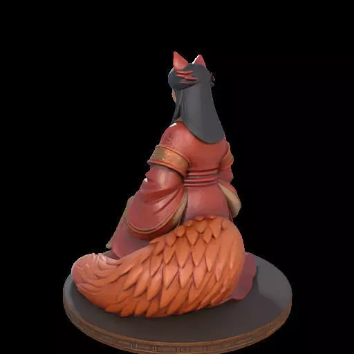 2154  Fox Spirit Woman in Pu Song Ling Style  magic 3D print model_25
