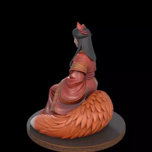 2154  Fox Spirit Woman in Pu Song Ling Style  magic 3D print model_27