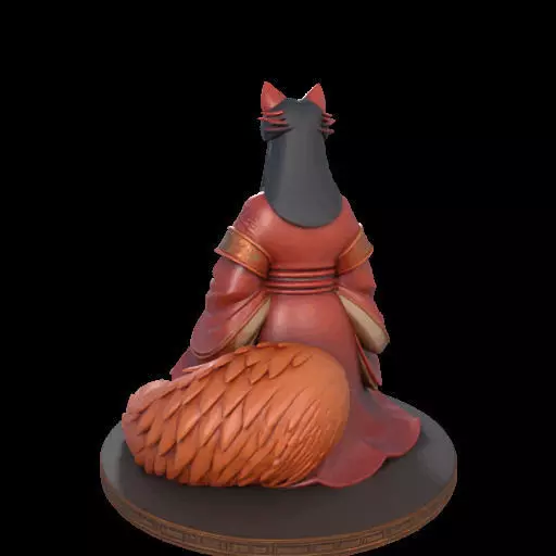 2154  Fox Spirit Woman in Pu Song Ling Style  magic 3D print model_23